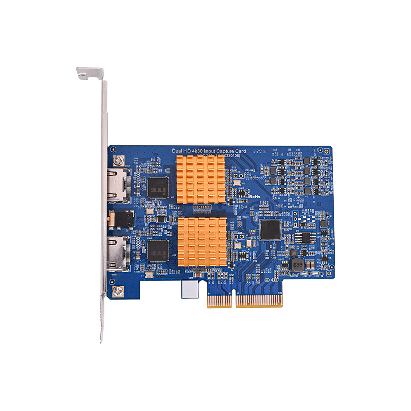 九音九视JS3502高清PCIE采集卡2路HDMI采集卡双机位